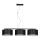Candelabro sobre um fio ASTRA 3xE27/60W/230V preto