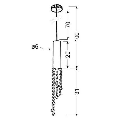 Candelabro sobre um fio DUERO 1xGU10/3W/230V
