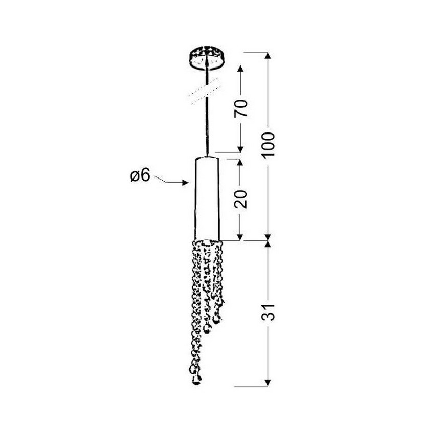 Candelabro sobre um fio DUERO 1xGU10/3W/230V