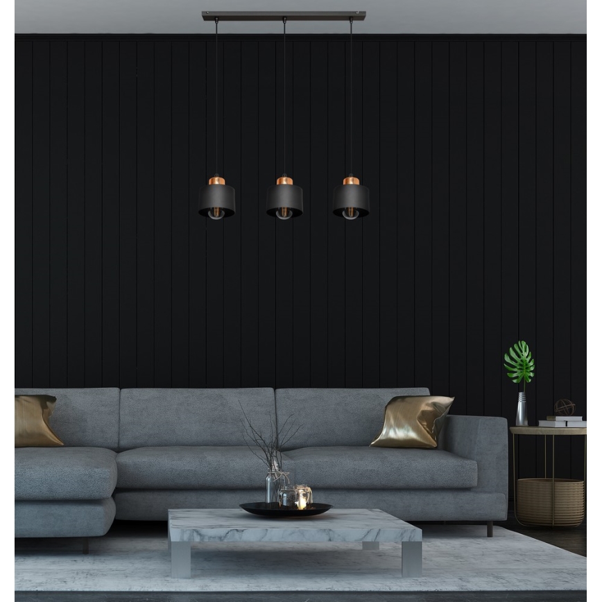 Candelabro sobre um fio EDISON 3xE27/15W/230V
