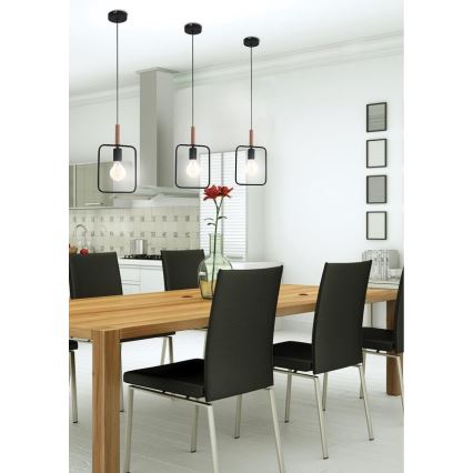 Candelabro sobre um fio FRAME 1xE27/60W/230V preto