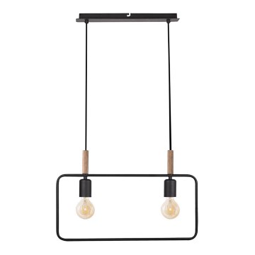 Candelabro sobre um fio FRAME 2xE27/60W/230V preto