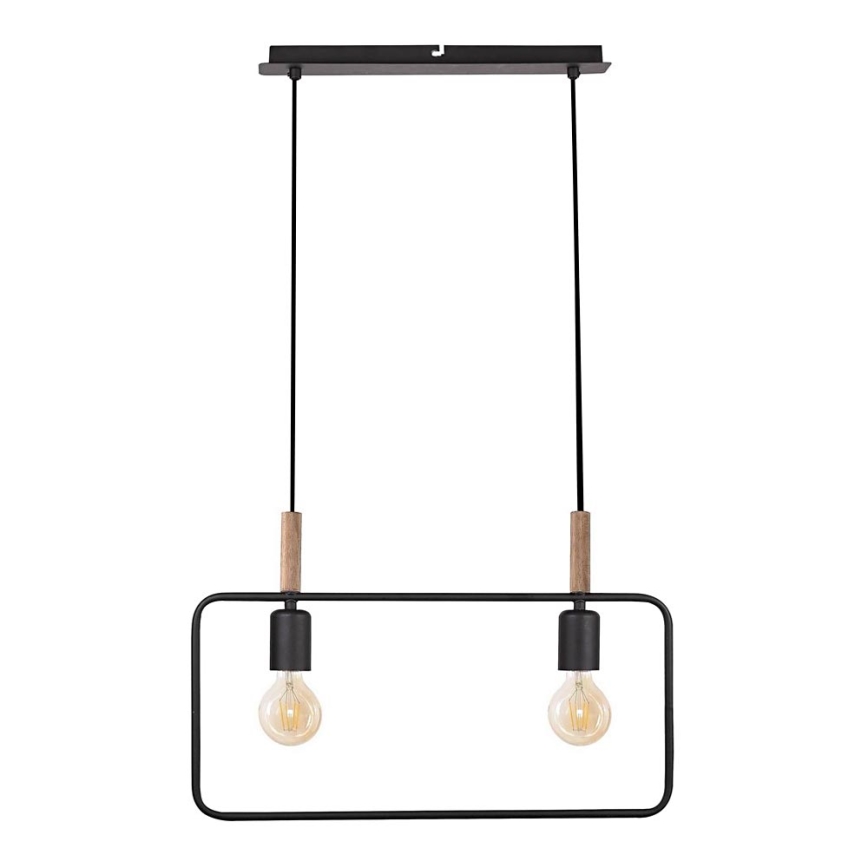 Candelabro sobre um fio FRAME 2xE27/60W/230V preto