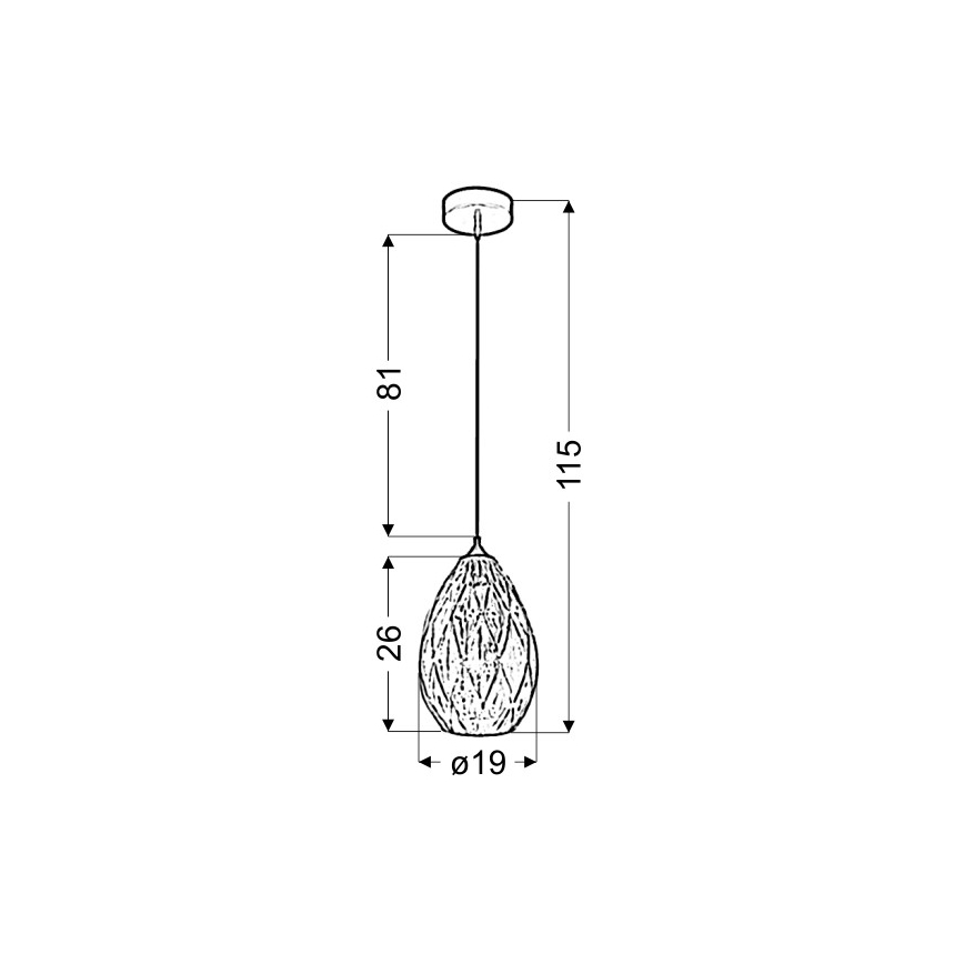 Candelabro sobre um fio GRAN 1xE27/60W/230V