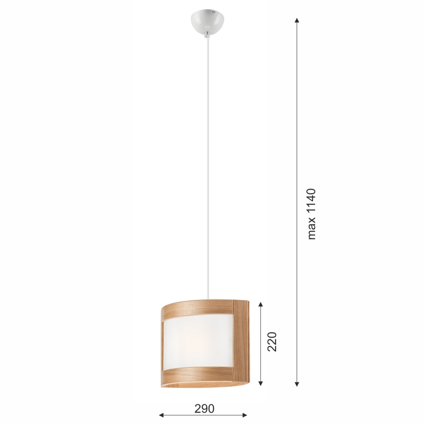 Candelabro sobre um fio HALINA 1xE27/60W/230V carvalho