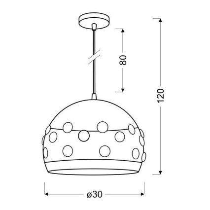 Candelabro sobre um fio JOLINA 1xE27/40W/230V