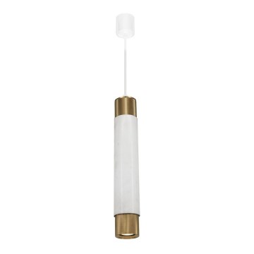 Candelabro sobre um fio Mármore branco/bronze 1xGU10/8W/230V