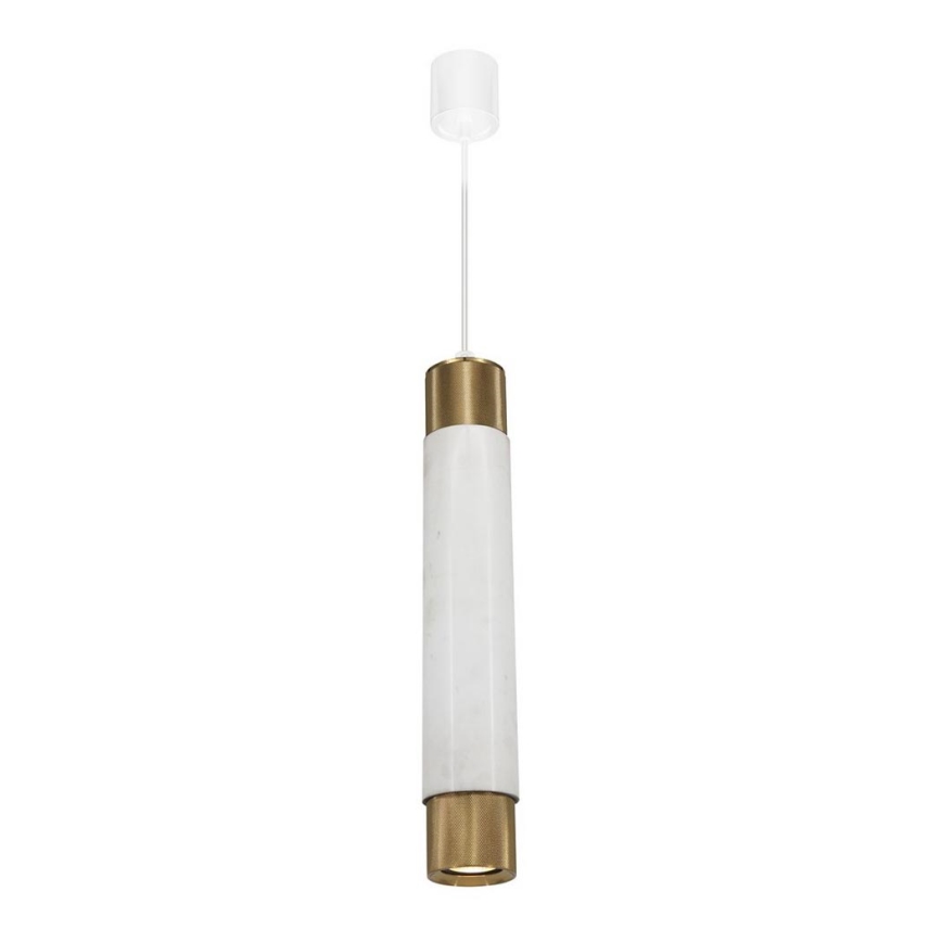Candelabro sobre um fio Mármore branco/bronze 1xGU10/8W/230V