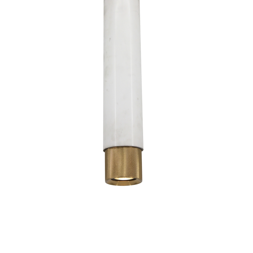 Candelabro sobre um fio Mármore branco/bronze 1xGU10/8W/230V