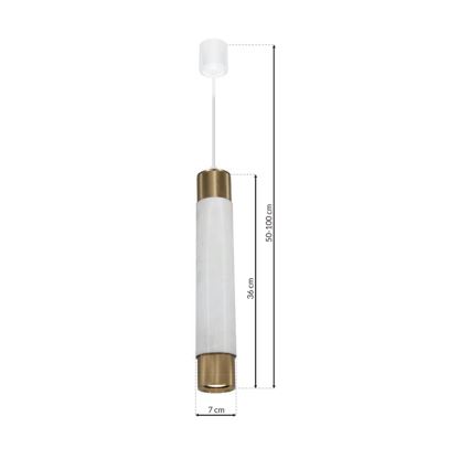 Candelabro sobre um fio Mármore branco/bronze 1xGU10/8W/230V
