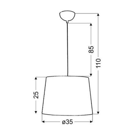 Candelabro sobre um fio ORLANDO 1xE27/60W/230V