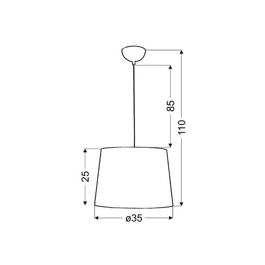 Candelabro sobre um fio ORLANDO 1xE27/60W/230V