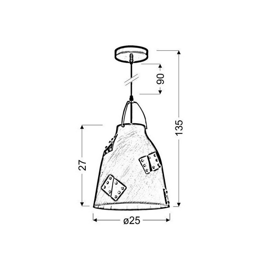 Candelabro sobre um fio PATCH 1xE27/60W/230V