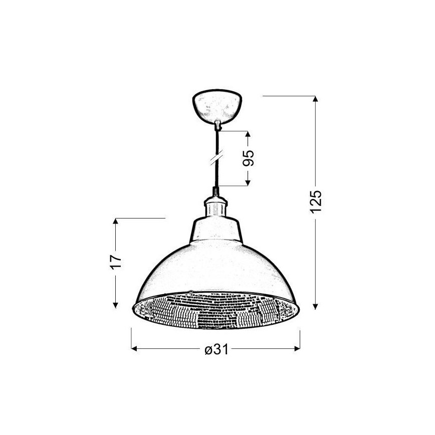 Candelabro sobre um fio SCRIMI 1xE27/60W/230V