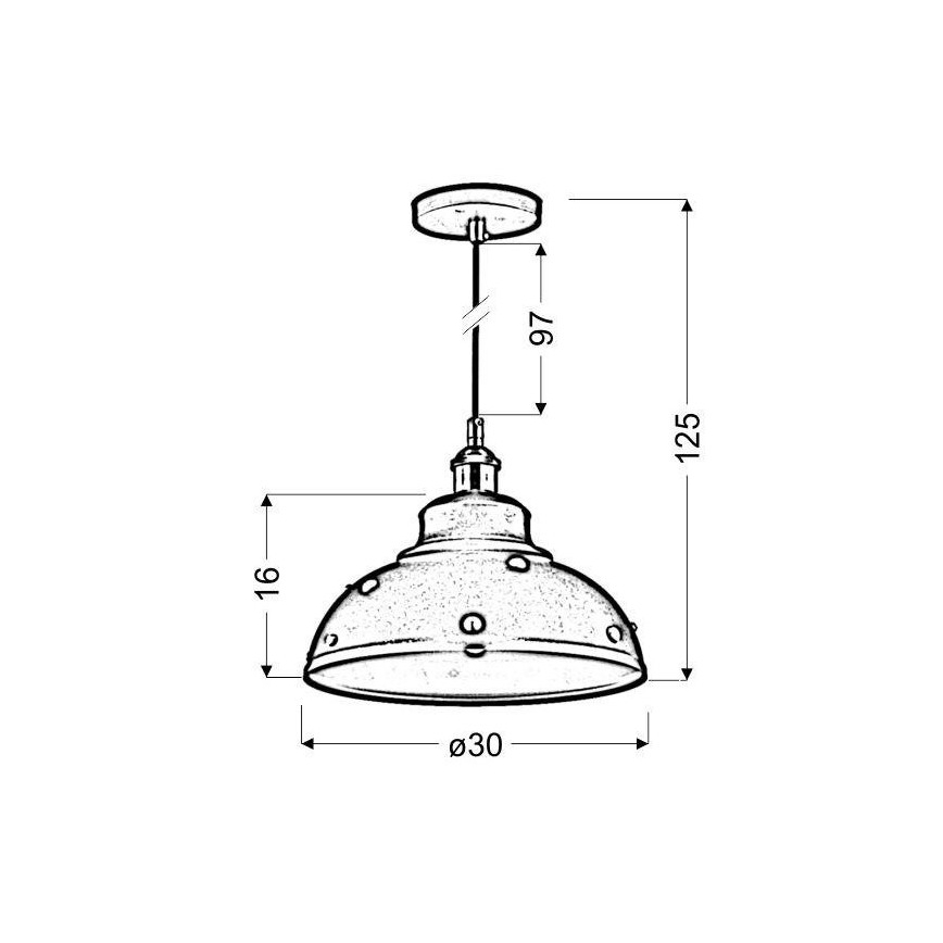 Candelabro sobre um fio SCRIMI 1xE27/60W/230V