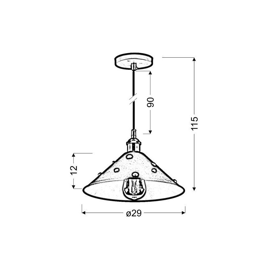 Candelabro sobre um fio SCRIMI 1xE27/60W/230V