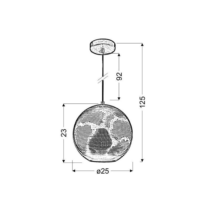 Candelabro sobre um fio SFINKS 1xE27/60W/230V