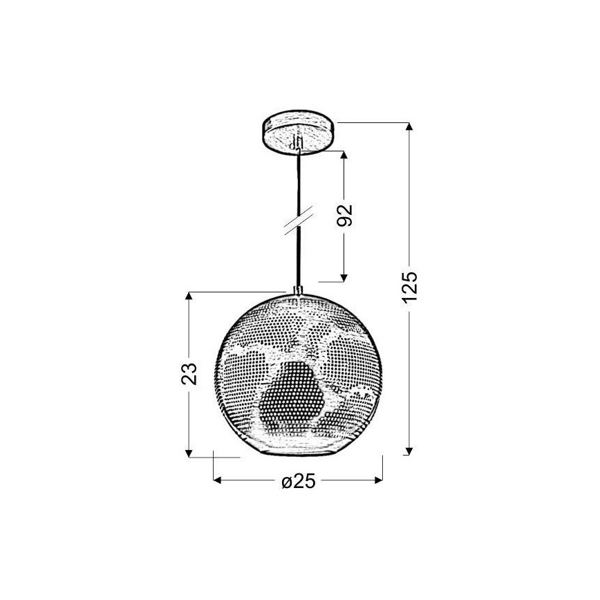 Candelabro sobre um fio SFINKS 1xE27/60W/230V