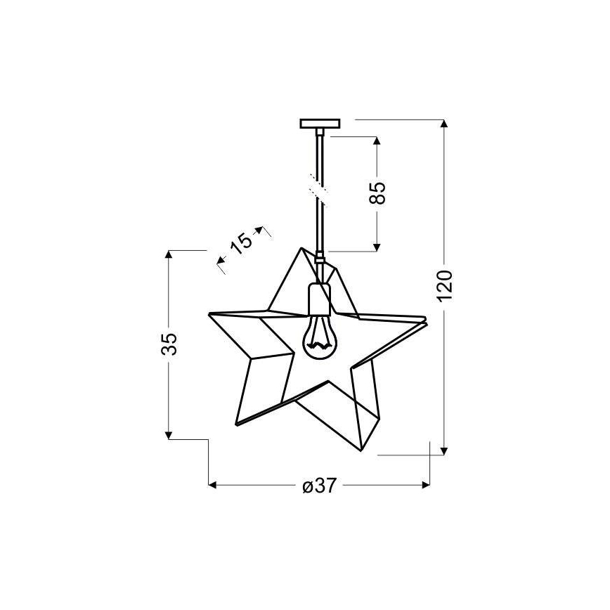 Candelabro sobre um fio STAR 1xE27/60W/230V