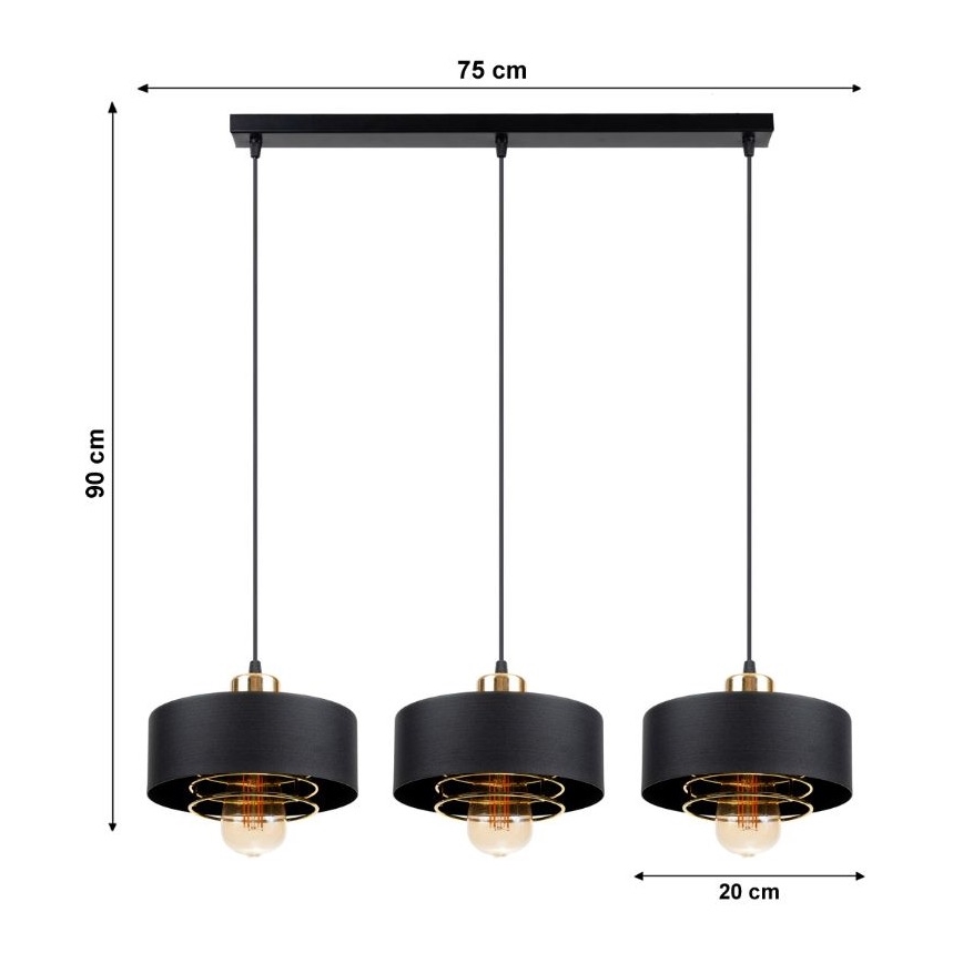Candelabro sobre um fio VEST 3xE27/60W/230V