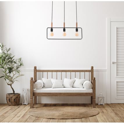Candelabro sobre um frio FRAME 3xE27/60W/230V preto
