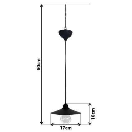 Candelabro solar LED suspenso DINA 1,2V IP44
