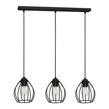 Candelabro STAR 3xE27/60W/230V preto