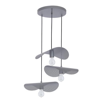 Candelabro STRUNA 3xE27/60W/230V cinzento
