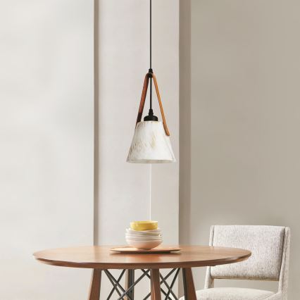 Candelabro suspenso 1xE27/40W/230V branco