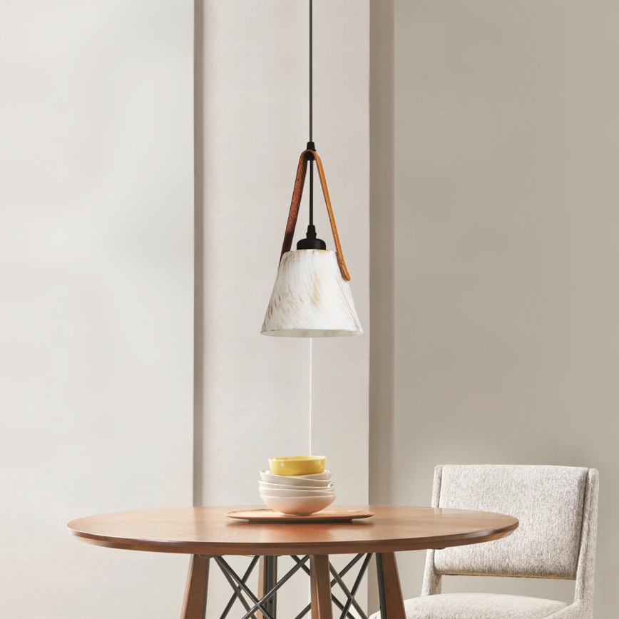 Candelabro suspenso 1xE27/40W/230V branco