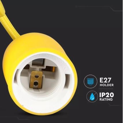 Candelabro suspenso 1xE27/60W/230V amarelo