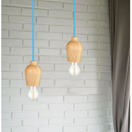 Candelabro suspenso 1xE27/60W/230V azul