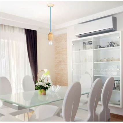 Candelabro suspenso 1xE27/60W/230V azul