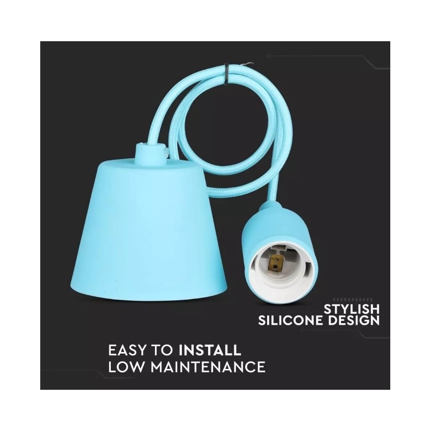 Candelabro suspenso 1xE27/60W/230V azul