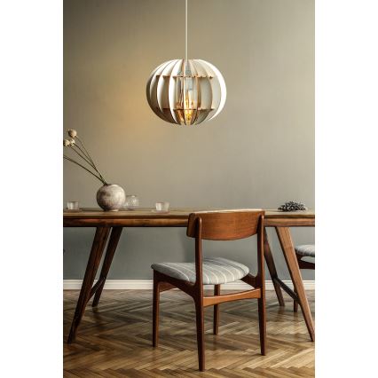 Candelabro suspenso 1xE27/60W/230V branco diâmetro 20 cm