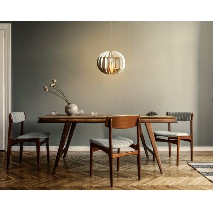 Candelabro suspenso 1xE27/60W/230V branco diâmetro 20 cm