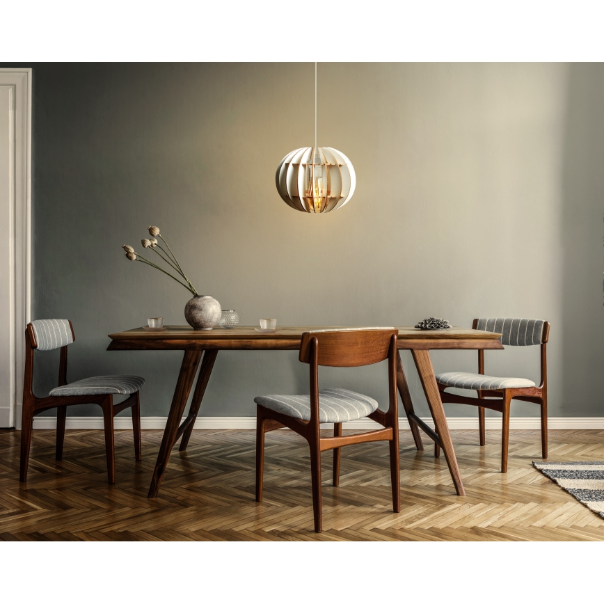 Candelabro suspenso 1xE27/60W/230V branco diâmetro 20 cm