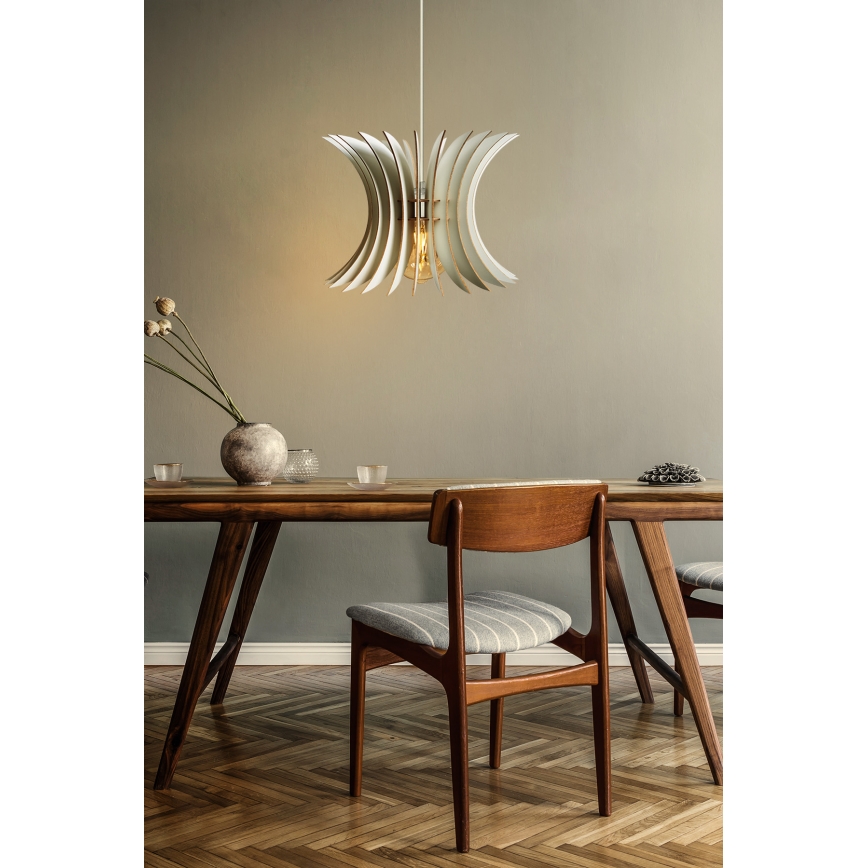 Candelabro suspenso 1xE27/60W/230V branco diâmetro 20 cm