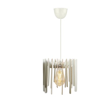 Candelabro suspenso 1xE27/60W/230V branco diâmetro 23 cm