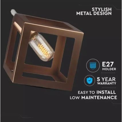Candelabro suspenso 1xE27/60W/230V bronze