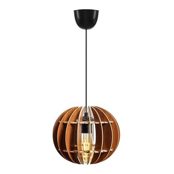 Candelabro suspenso 1xE27/60W/230V castanho diâmetro 20 cm