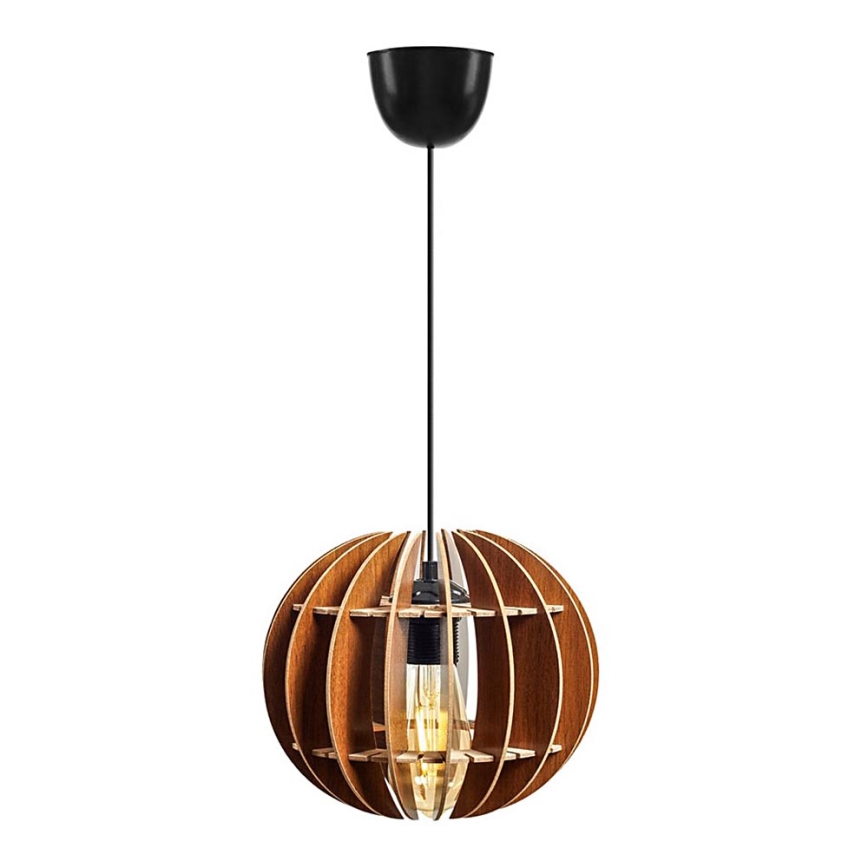 Candelabro suspenso 1xE27/60W/230V castanho diâmetro 20 cm