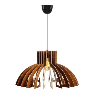 Candelabro suspenso 1xE27/60W/230V castanho diâmetro 39 cm