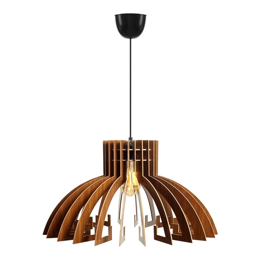 Candelabro suspenso 1xE27/60W/230V castanho diâmetro 39 cm