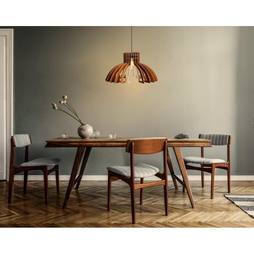 Candelabro suspenso 1xE27/60W/230V castanho diâmetro 39 cm