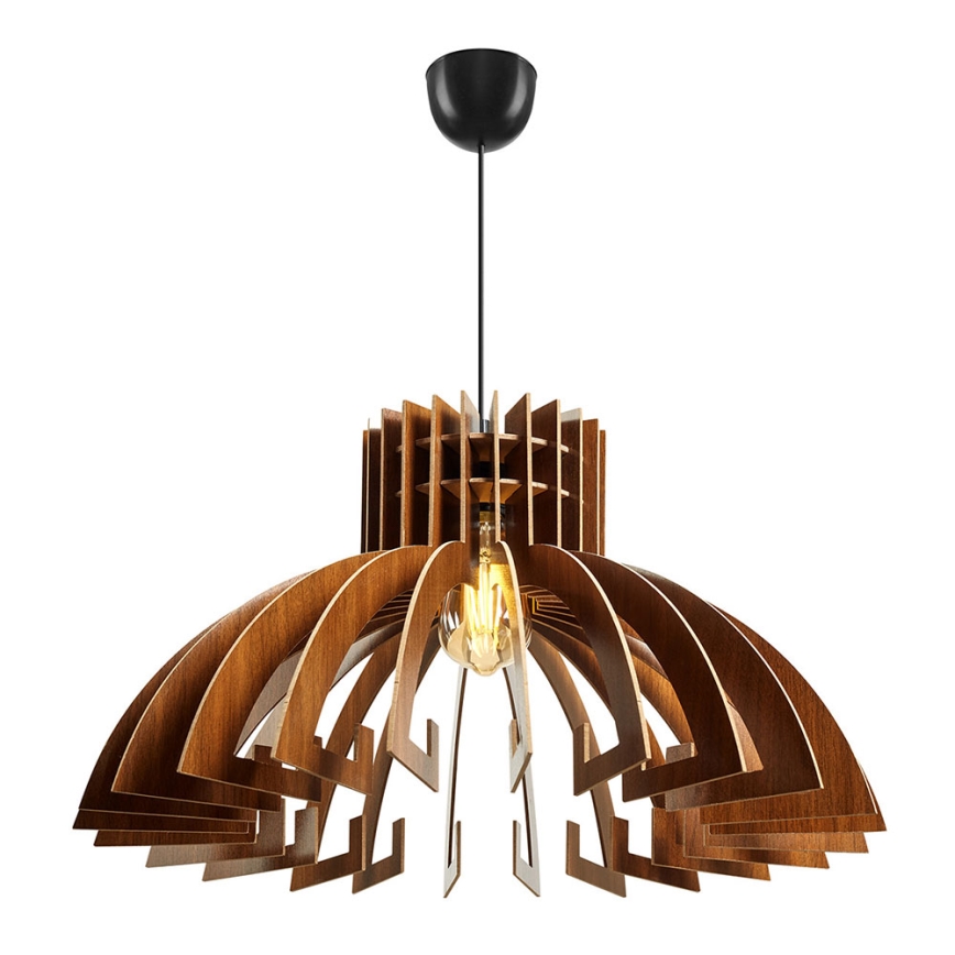 Candelabro suspenso 1xE27/60W/230V castanho diâmetro 39 cm