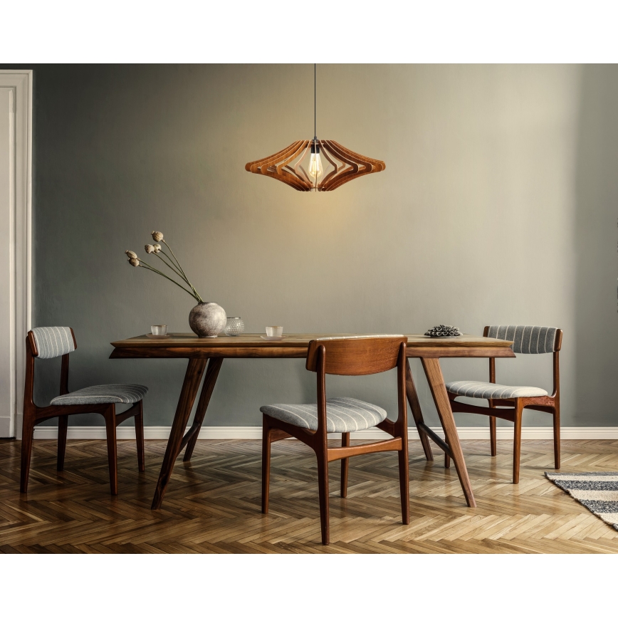 Candelabro suspenso 1xE27/60W/230V castanho diâmetro 47 cm
