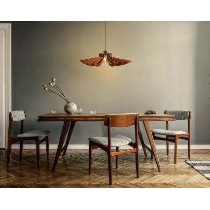 Candelabro suspenso 1xE27/60W/230V castanho diâmetro 52 cm