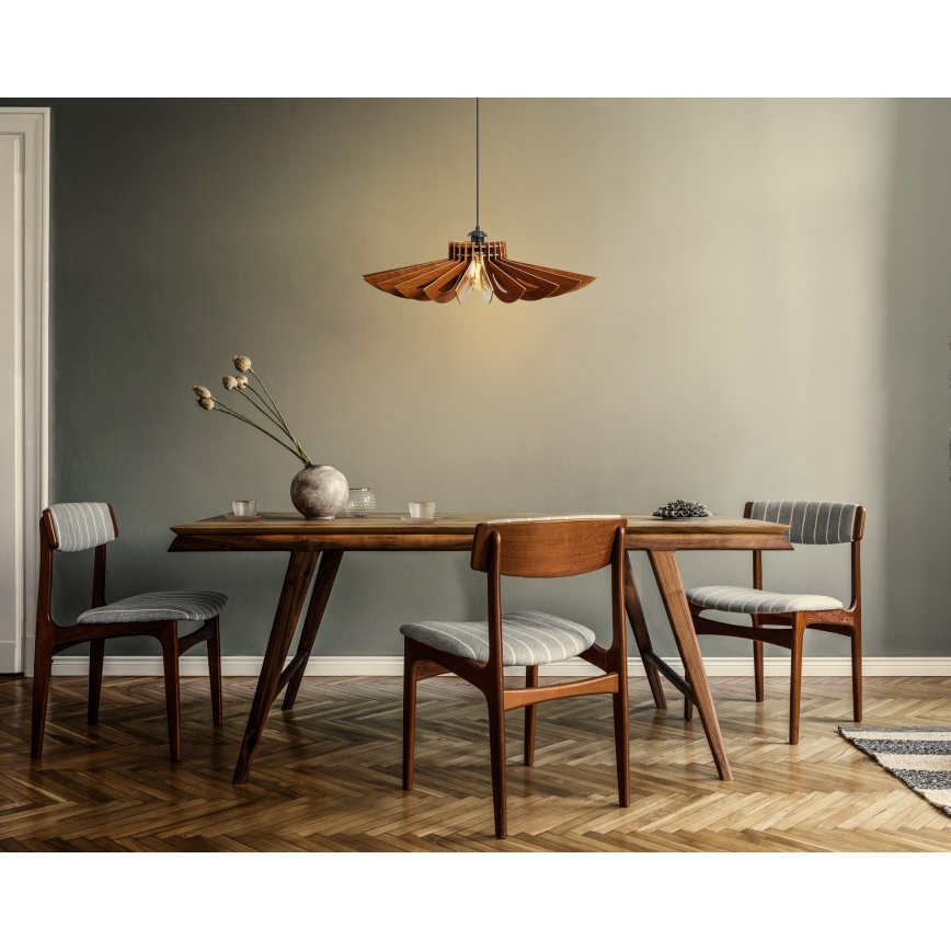 Candelabro suspenso 1xE27/60W/230V castanho diâmetro 52 cm