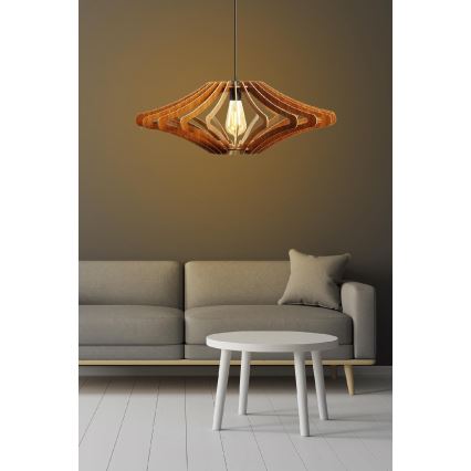 Candelabro suspenso 1xE27/60W/230V castanho diâmetro 59 cm
